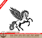 A Pegasus On Its Hind Legs SVG - pegasus_D SVG